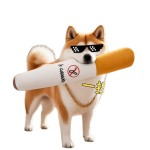 发声香烟玩具毛绒小狗解闷神器磨牙幼犬比熊宠物用品猫咪狗狗用品
