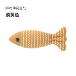 宠物玩具麻布鱼薄荷鱼磨牙洁齿耐咬玩具宠物抱枕自嗨逗猫麻布鱼
