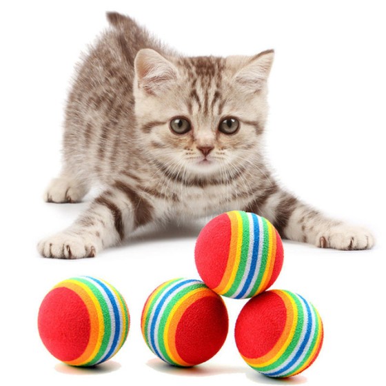 厂家彩虹球球猫咪玩具解闷自嗨球耐抓耐玩猫宠物玩具逗猫球批发