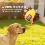 跨境热款宠物发声玩具球毛绒可爱响铃球猫狗玩具球解闷嬉戏铃铛球