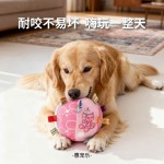 跨境热款宠物发声玩具球毛绒可爱响铃球猫狗玩具球解闷嬉戏铃铛球