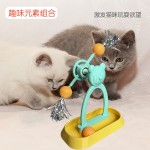 跨境猫玩具爆款猫转盘小球猫咪玩具逗猫棒转转风车轨道球趣味耐抓