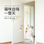 猫咪悬挂逗猫玩具挂门弹力绳逗猫棒羽毛逗猫狗狗宠物用品逗猫棒