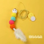 猫咪悬挂逗猫玩具挂门弹力绳逗猫棒羽毛逗猫狗狗宠物用品逗猫棒