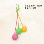 宠物自嗨解闷剑麻球可悬挂猫玩具幼猫逗猫棒耐咬猫咪玩具球类用品