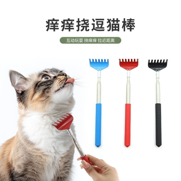 宠物猫咪抓痒玩具伸缩痒痒挠按摩互动猫梳子狗狗解痒梳毛宠物撸猫