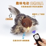 猫咪玩具触动感应发声逗猫棒毛绒仿真小鸟宠物用品磨牙自嗨解闷