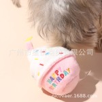 nicovaer跨境宠物贵宾比熊中小猫狗生日纸杯蛋糕陪伴发声毛绒玩具