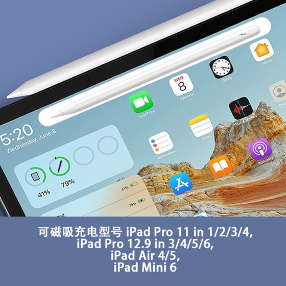 适用于苹果iPad电容笔一代二代三apple pencil磁吸充电苹果电容笔
