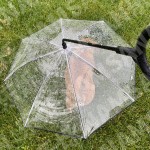 透明宠物雨伞狗狗C型雨伞宠用品厂家直销可调节雨天遛狗牵引绳