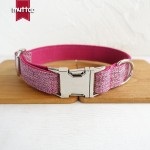 MUTTCO简约设计狗狗跑步牵引套装 金属扣狗圈 粉色高品质UDC-070 (有码数）