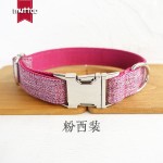 MUTTCO简约设计狗狗跑步牵引套装 金属扣狗圈 粉色高品质UDC-070 (有码数）