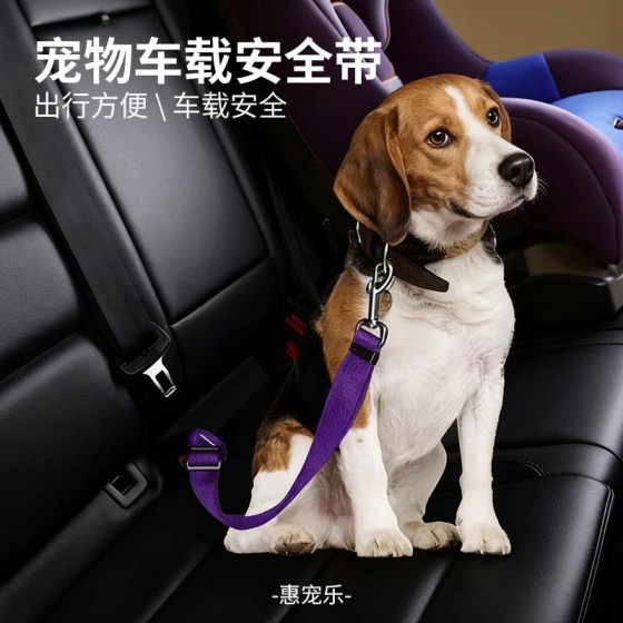 宠物车载牵引绳装饰挂件汽车保护宠物安全带项圈狗狗脖圈柴犬用品