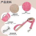跨境直供狗狗牵引绳棉麻耐用中大型犬P链柴犬金毛遛狗防爆冲绳子