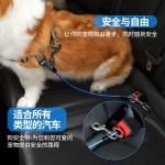 宠物汽车带狗狗出行车载牵引绳固定安全扣尼龙钢丝绳狗链车载出行
