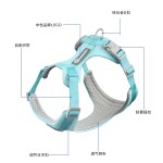 WAOPET新款无包边胸背带马卡龙狗绳小狗狗项圈牵引绳布质宠物用品 (有码数）