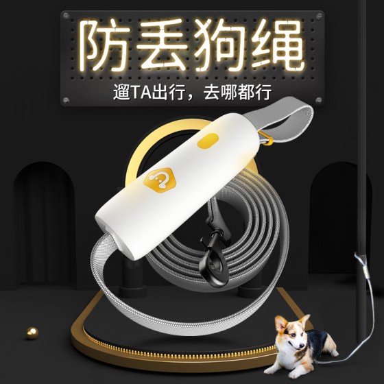跨境宠物用品防爆冲狗狗牵引绳尼龙反光狗绳遛狗绳中小型犬狗链子
