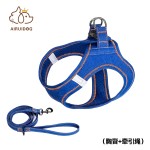 新款宠物衣服狗狗牛仔胸背带马甲反光小型犬遛狗牵引服装约克夏 (有码数）