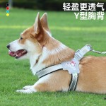狗狗牵引绳背心式宠物胸背带遛狗绳中小型柴犬柯基比熊泰迪狗链子 (有码数）