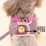 透气牛仔宠物胸背带牵引背心式狗狗背带迷彩牵引吊带防爆冲多色 (有码数）