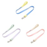 新款跨境加强狗狗牵引绳PVC弹性包胶织带宠物用品P绳小中大狗狗绳 (有码数）