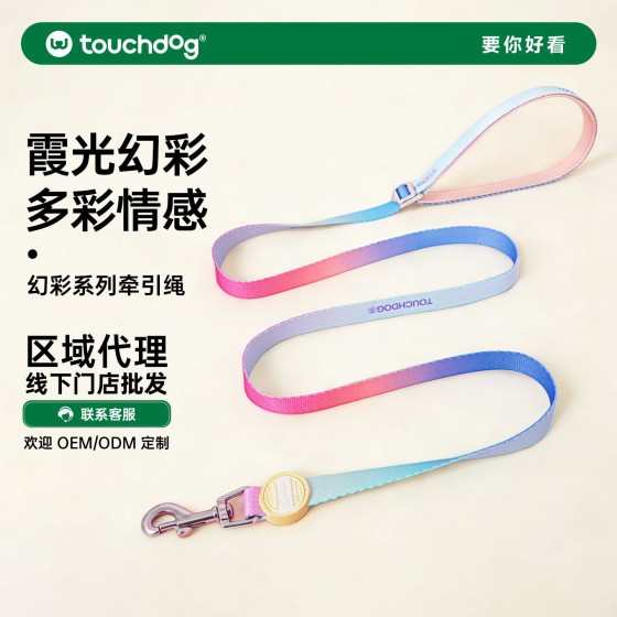 Touchdog它它幻彩狗胸背牵引绳背心款胸背带中小狗犬专用夜光