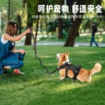 跨境款狗狗黑色胸背带老年犬牵引大型犬辅助胸背老年犬辅助胸背