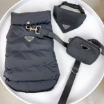 宠物牵引绳狗狗三角巾潮牌口水巾雪纳瑞法斗泰迪围兜项圈套装