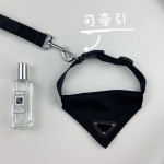 宠物牵引绳狗狗三角巾潮牌口水巾雪纳瑞法斗泰迪围兜项圈套装