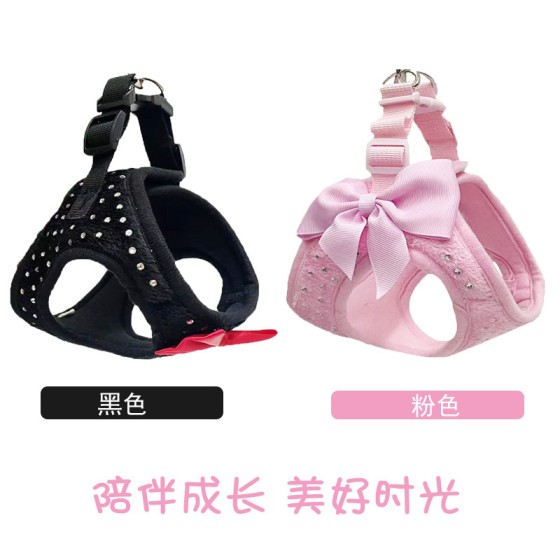 宠物用品外出不勒手狗绳 小型犬猫咪可爱背心式狗狗牵引绳