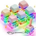 跨境解压发光按键手指捏捏乐减压钥匙扣发泄神器解闷小玩意挂件