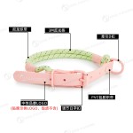 厂家直供 跨境新款宠物中大型牵引绳项圈 PVC胸背牵引绳狗狗项圈