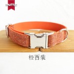 MUTTCO厂家狗狗牵引绳 大型遛狗项圈宠物泰迪橙色UDC-069