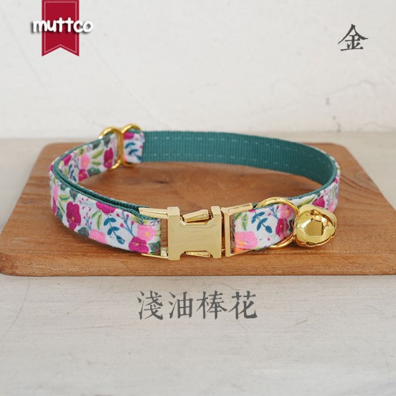 MUTTCO 厂家现货浅画棒花猫项圈 时尚宠物猫圈 外贸批发 UCC-150B