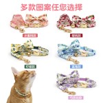 Ins水果柠檬猫咪牵引绳猫咪项圈   跨境猫咪项圈刻字猫牵引绳猫链