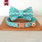 MUTTCO 厂家现货 新款草绿星星花 时尚猫项圈 玫瑰金属扣UCC-161M
