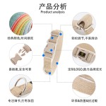 跨境宠物棉麻项链狗狗纯色插扣项圈可调节环保亚麻狗圈围脖代发