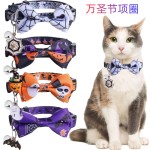 亚马逊爆款万圣节宠物项圈蜘蛛鬼魂蝙蝠南瓜图案挂饰猫咪项圈批发