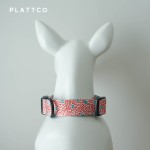 PLATTCO 新款红豹纹印花仿尼龙宠物项圈 方便遛狗项圈 PDC332
