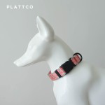PLATTCO 新款红豹纹印花仿尼龙宠物项圈 方便遛狗项圈 PDC332
