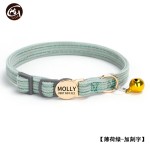 灯芯绒猫项圈安全扣可刻字宠物名时尚个性跨境猫项圈真实源头工厂