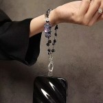 ins风奢华镶钻小熊手机链水晶串珠子钥匙扣包包挂件手提防丢链条