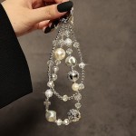 高级感个性珠子水钻手机链条短款挂绳手提包包钥匙女款手机壳挂件