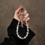 奢华高级感流苏蝴蝶结水晶手机链条挂绳钥包包挂件女款防丢手提链