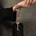 奢华高级感流苏蝴蝶结水晶手机链条挂绳钥包包挂件女款防丢手提链