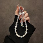 奢华高级感流苏蝴蝶结水晶手机链条挂绳钥包包挂件女款防丢手提链