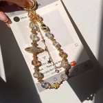 高级感土星水晶流苏手机链手工串珠包包钥匙扣挂件防丢手腕短款批