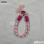 ins短款手机纯色钥匙扣腕带通用挂绳ccd编织相机手腕挂件手机链