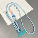 斜挎一绳三用可调节手机挂件挂绳长绳挂脖编织挂绳防丢卡通公仔厂