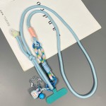 斜挎一绳三用可调节手机挂件挂绳长绳挂脖编织挂绳防丢卡通公仔厂